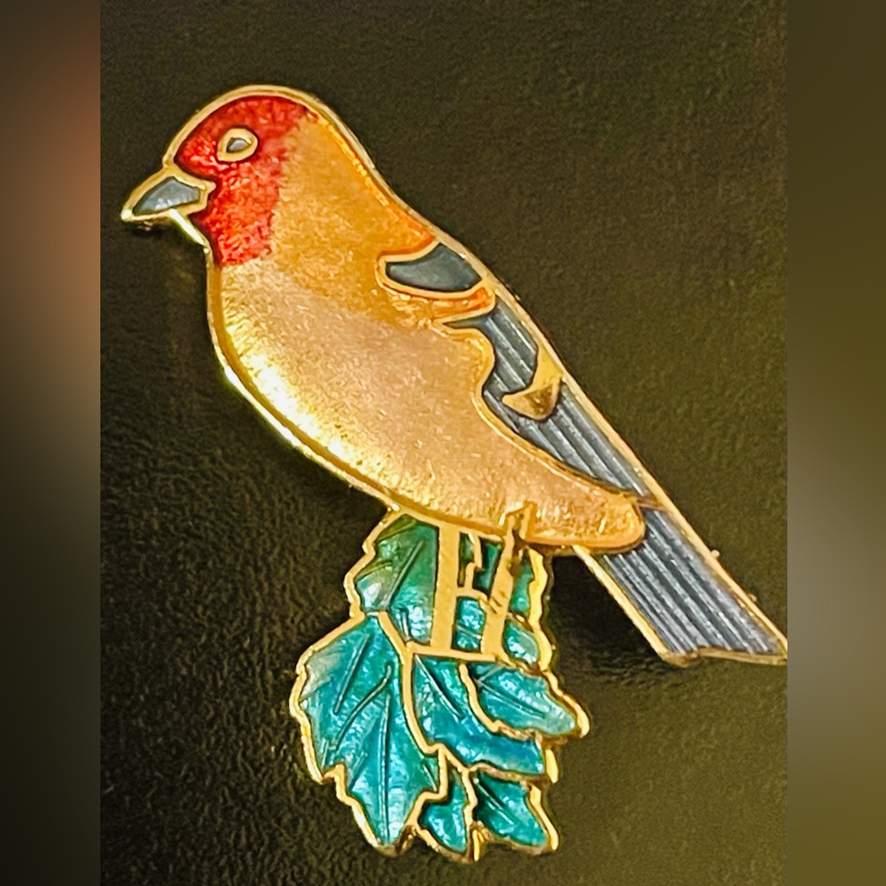 Vintage William Spear Enamel Bird Brooch Pin